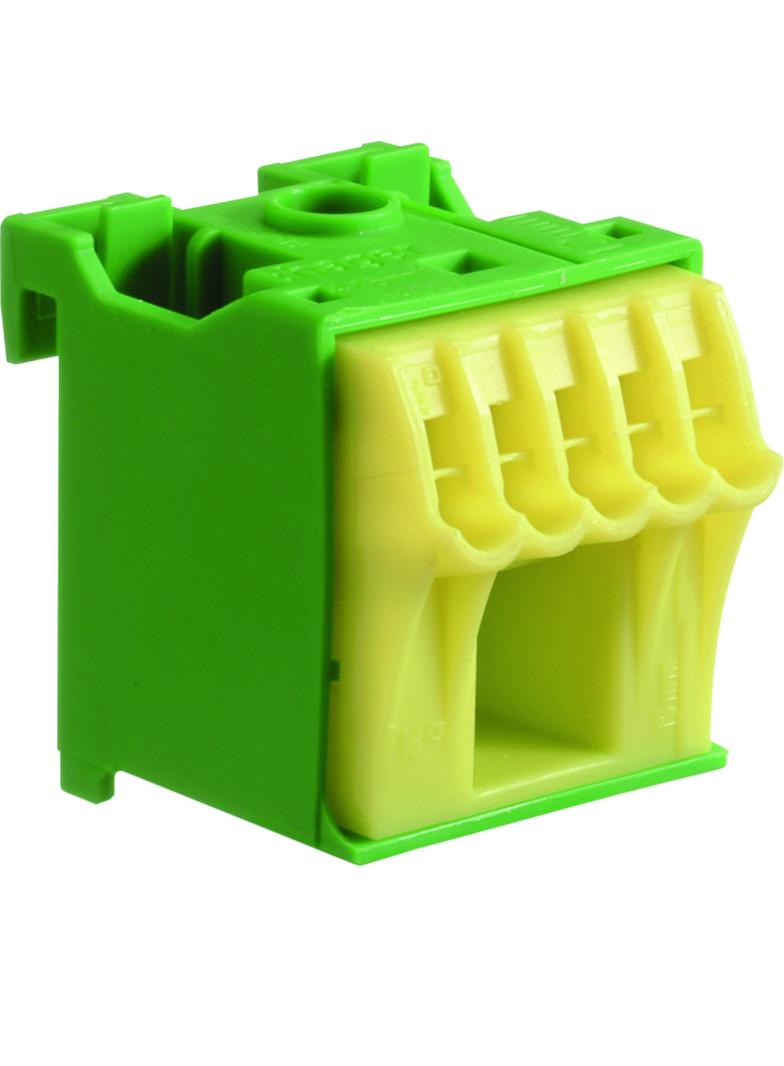 QuickConnect Blok samozacisków ochronny zielony 1x16+5x4mm2 szer. 30mm KN06E HAGER