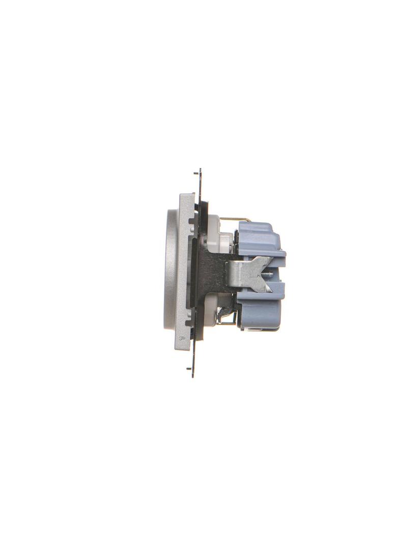 Simon 55 Gniazdo Schuko z przesłonami szybkozłączka Aluminium mat TGSZ1CZ.01/143 KONTAKT