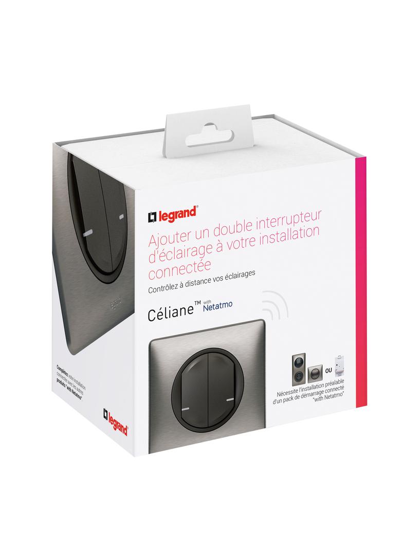 CELIANE WITH NETATMO - ŁĄCZNIK BEZPRZEWODOWY OŚWIETLENIA I GNIAZD ŚWIECZNIKOWY GRAFITOWY, Legrand