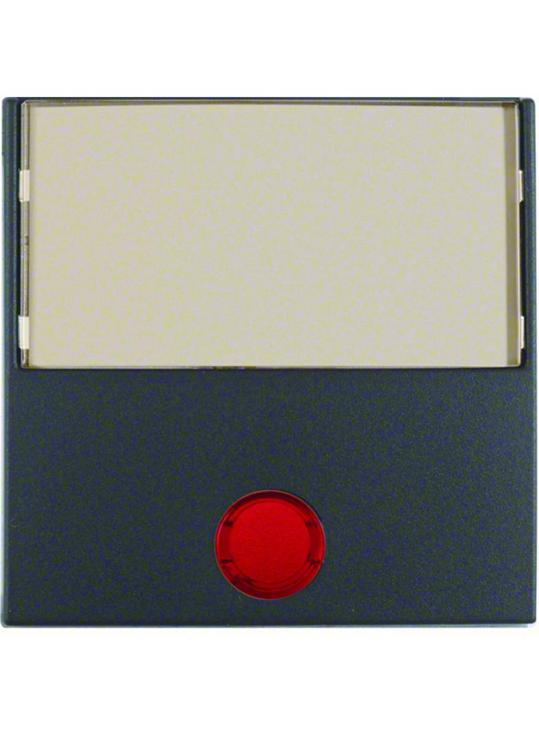 BERKER B.Kwadrat/B.3/B.7 Klawisz z 5 soczewkami i dużum polem opis do łącznika 1-klawiszowego antrac