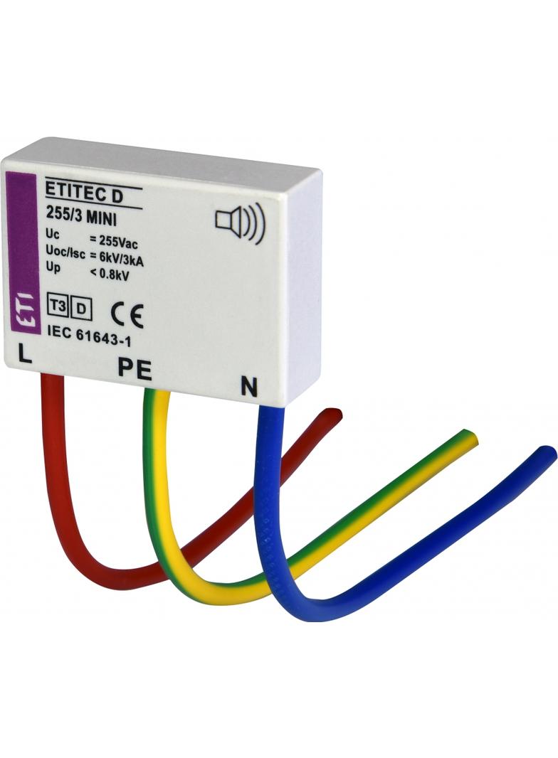 Moduł ogranicznika przepięć T3 (D) TEC D 255/3 MINI 002441632 ETI