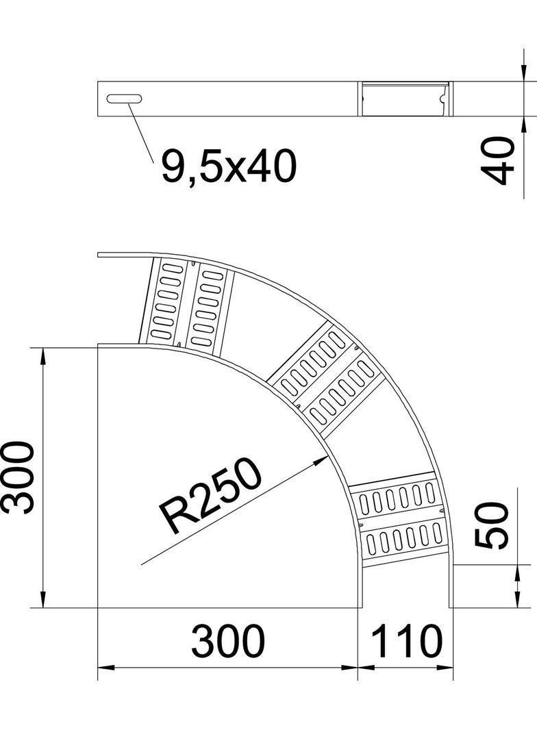 SLZB 90 100 ALU Łuk 90°