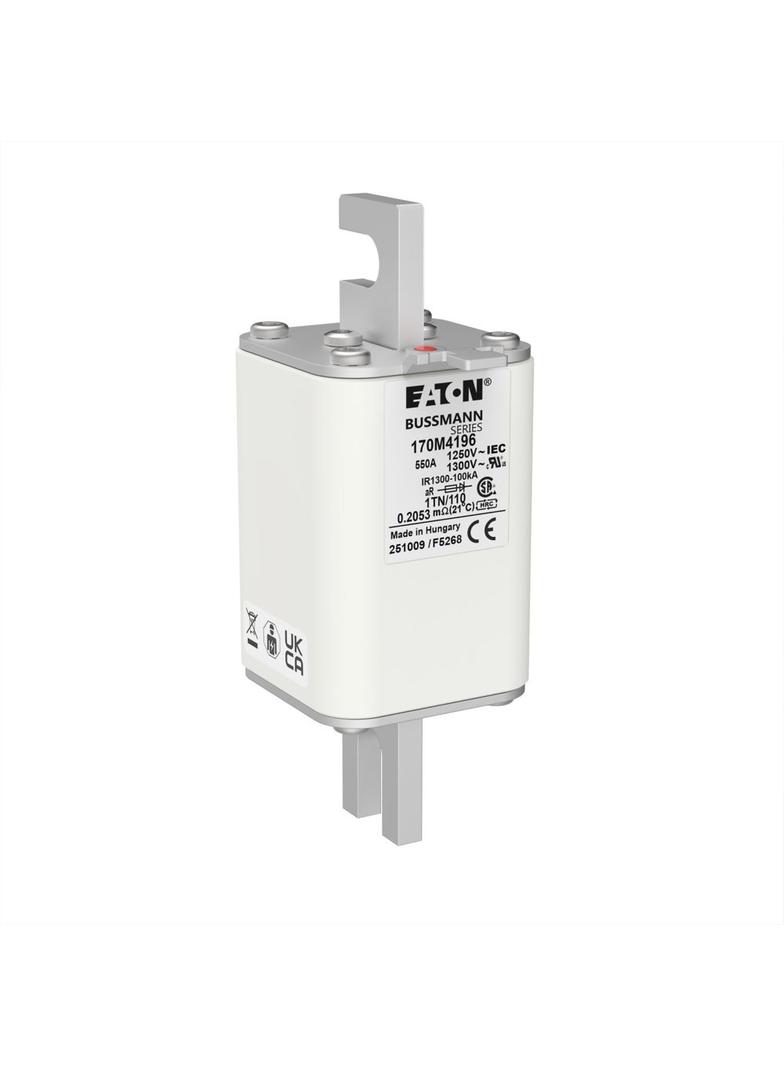 FUSE 550A 1250V 1TN/110 AR CU Wkładka szybka 550A AC 1250V rozmiar 1 53x66x138 mm aR DIN I 170M4196