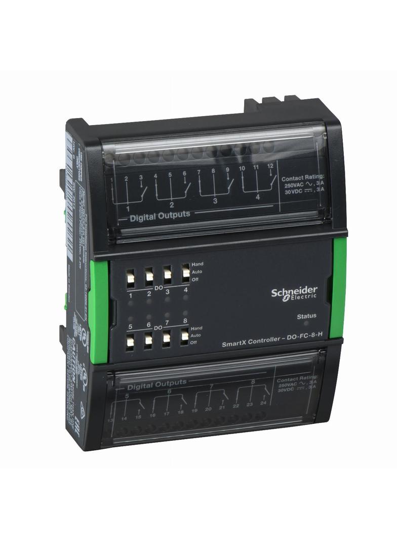 AS-P, moduł wyjść cyfrowych 8DO (przekaźnikowe typu C), nastawa ręczna, wymaga podstawy TB-IO-W1 SXW