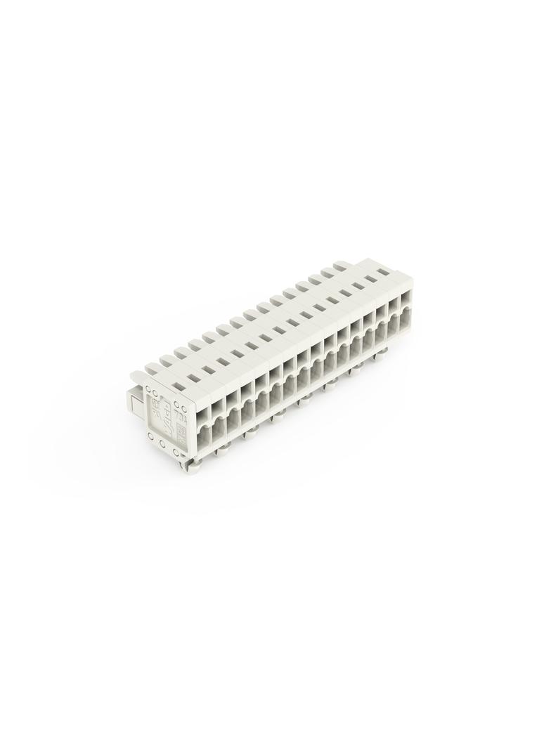 1-przewodowe gniazdo CAGE CLAMP pełna ochrona przed błędnym wetknięciem jasnoszary /25szt./ 734-116/008-000 WAGO