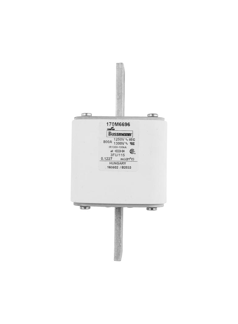 FUSE 800A 1250V 3FU/115 AR CU Wkładka szybka 800A AC 1250V rozmiar 3 76x92x159 mm aR IEC U 170M6696