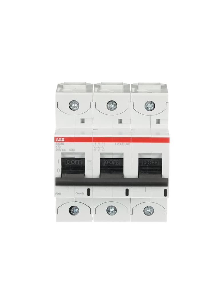 S803U-K70 Wyłącznik nadprądowy 50kA 3P K70A 2CCS863017R0707 ABB