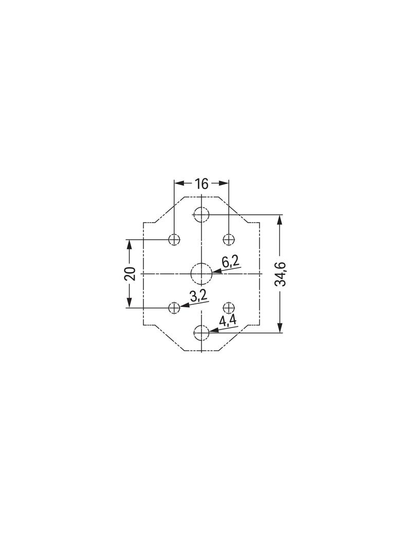 płytka montażowa do rozgałęźnika 3-torowa czarna