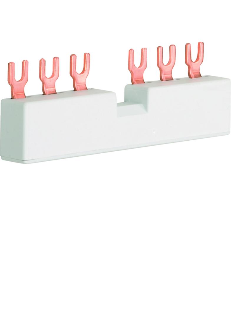 Szyna fazowa widełkowa 3P do 2 wyłączników silnikowych MM5xxN 10 mm2 KD302M HAGER