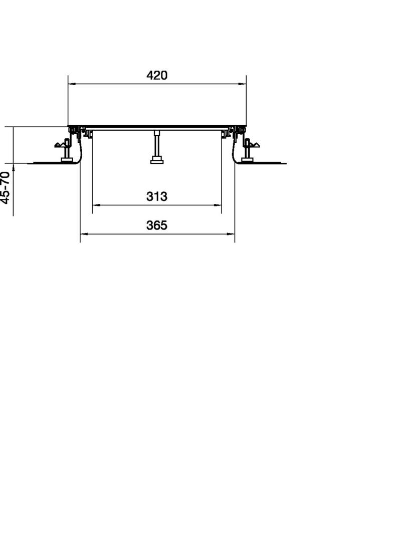 tehalit.BK Kanał współpoziomy boczna folia ochronna BKFD 400x(45-70)mm stal BKFD400045 HAGER