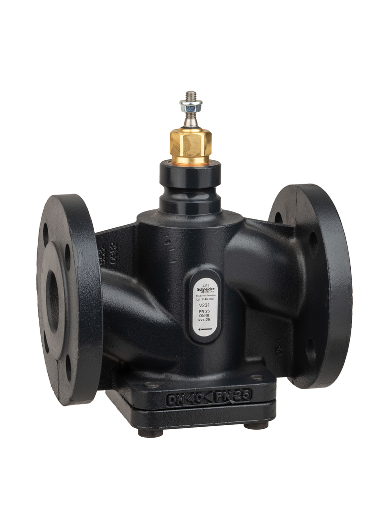 V232, zawór regulacyjny, 2-drogowy, DN40, kvs 25, przyłącze kołnierzowe, medium -20…150°C, PN25