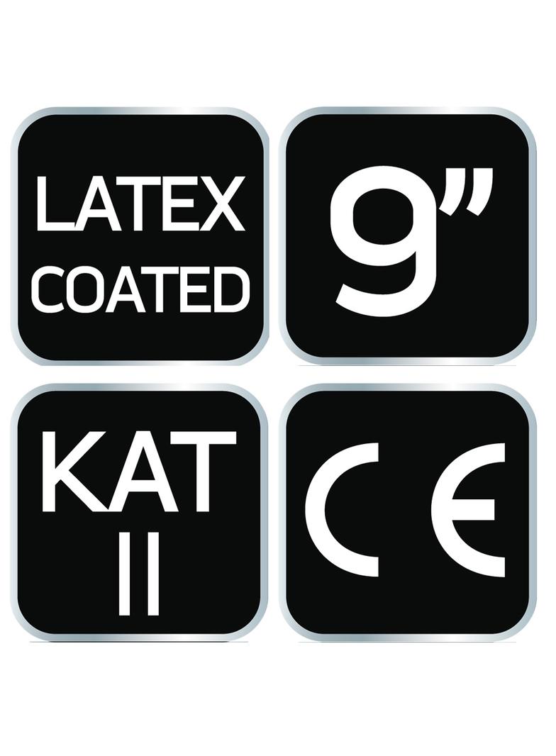 Rękawice robocze, bawełna z poliestrem pokryta lateksem, 2143X, rozmiar 9