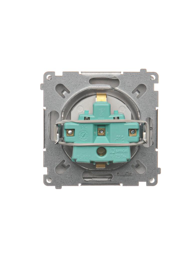 Simon Basic Gniazdo wtyczkowe z uziemieniem Schuko 16A 250V zaciski śrubowe stal inox BMGSZ1.01/21 BMGSz1.01/21 KONTAKT