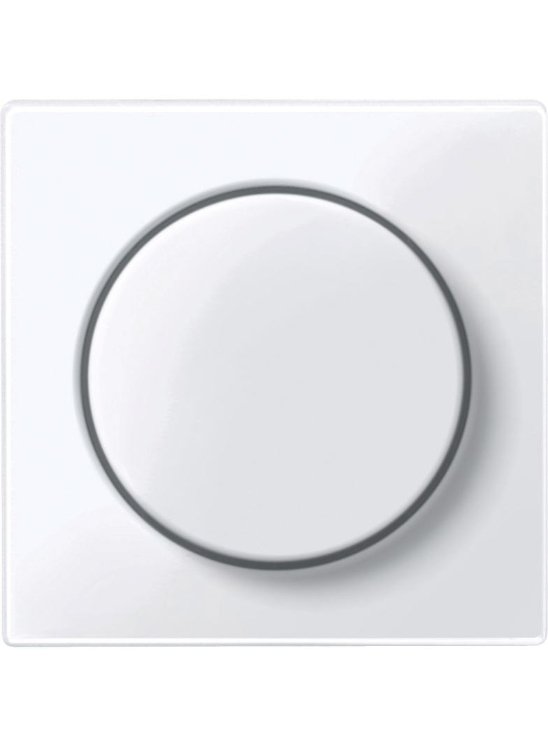 Merten, System M, płytka centralna z pokrętłem ściemniacza, biały active