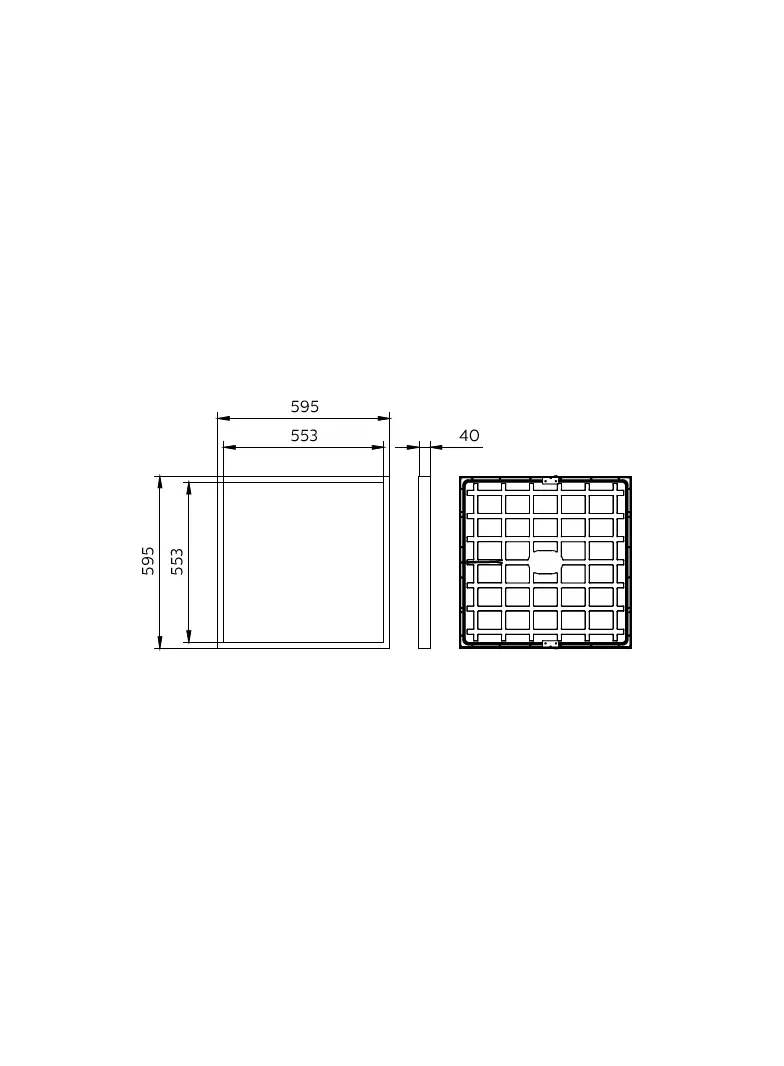 Panel LED natynkowy Ledinaire SM065C 41S/ 840 PSU W60L60 NOC 4PK / gw. IP20/40 PHILIPS