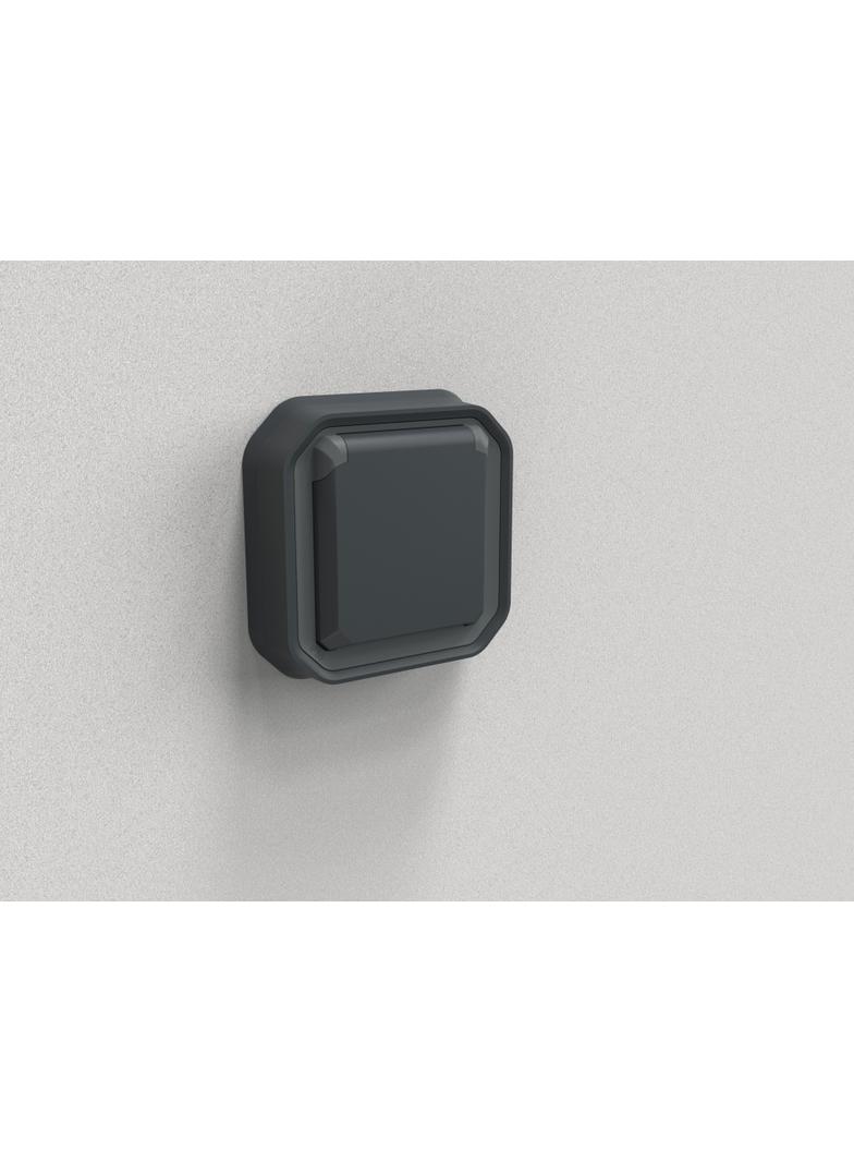 NOWE PLEXO - GNIAZDO 2P+Z ZACISKI AUTO KOMPLET PODTYNKOWY 16 A - 250 V~ ANTRACYT