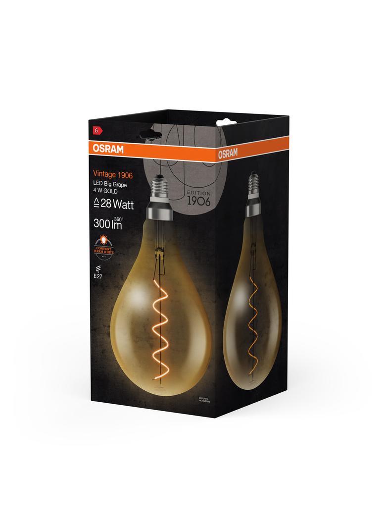 Lampa LED Vintage 1906 CL A160 Filament szkło przezroczyste GOLD 28 non-dim 5,5W 820 E27