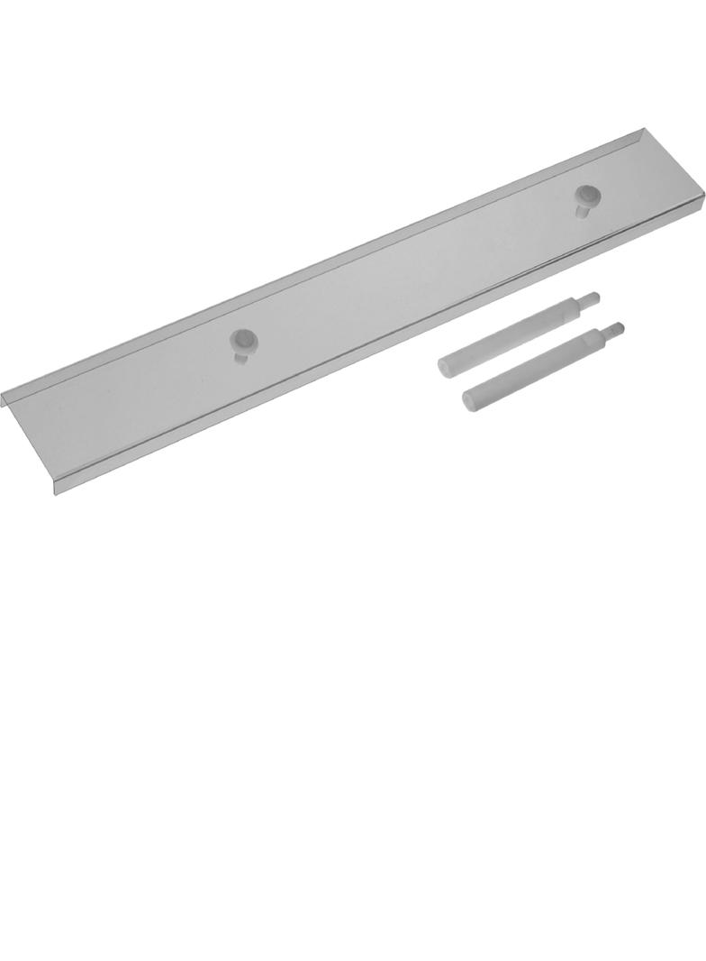 LV osłona wolnego pola zabudowa na dystansach 150mm od mostu szynowego LVZRA HAGER