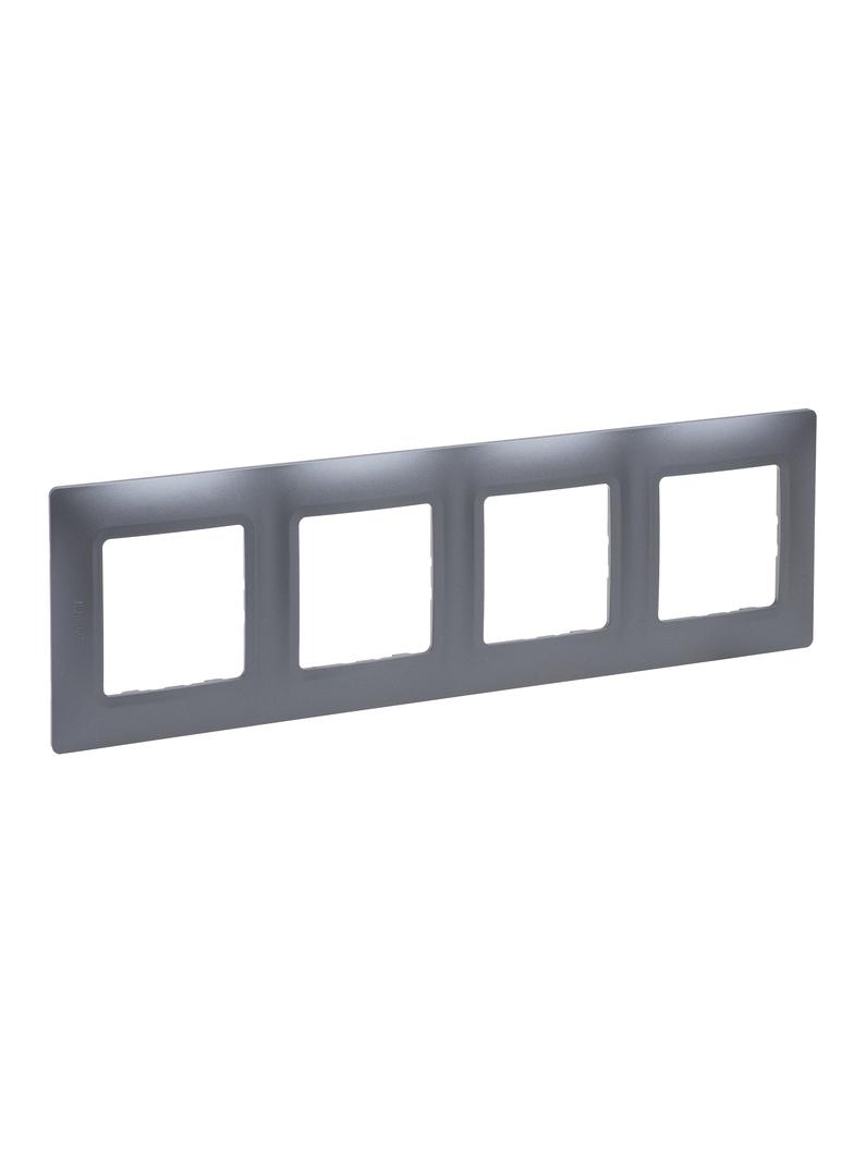 Niloe Selection - Ramka Poczwórna Stal 762054 LEGRAND