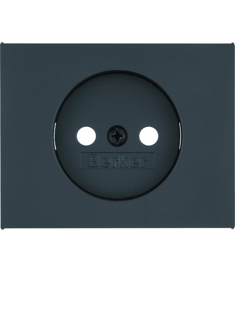 BERKER K.1 Płytka czołowa do gniazda bez uziemienia antracyt mat lakierowana 3967157006 HAGER