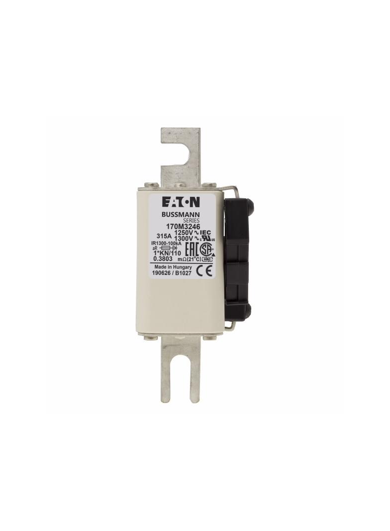 FUSE 315A 1250V 1*KN/110 AR CU Wkładka szybka 315A AC 1250V rozmiar 1 45x58x138 mm a 170M3246 EATON