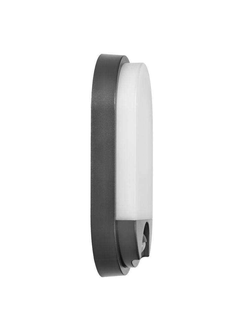 NEFRYT LED 10W, oprawa ogrodowa z czujnikiem ruchu, 800lm, IP54, 4000K, szara AD-OP-6110GLPMR4 ORNO