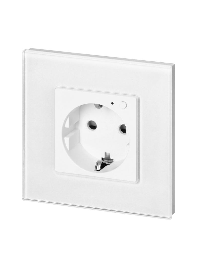 Gniazdo pojedyncze Tuya Smart Wi-Fi, Schuko, białe