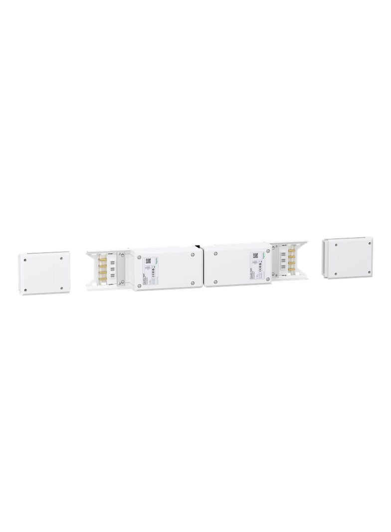 Kaseta zasilająca, Canalis KNT, 63A, 3L+N+PE/3L+PEN, środkowy montaż, RAL9001