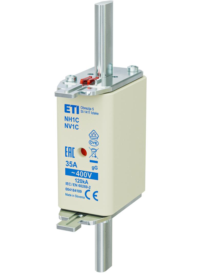 Wkładka topikowa NH zwłoczna KOMBI NH1C gG 35A 400V 004184109 ETI