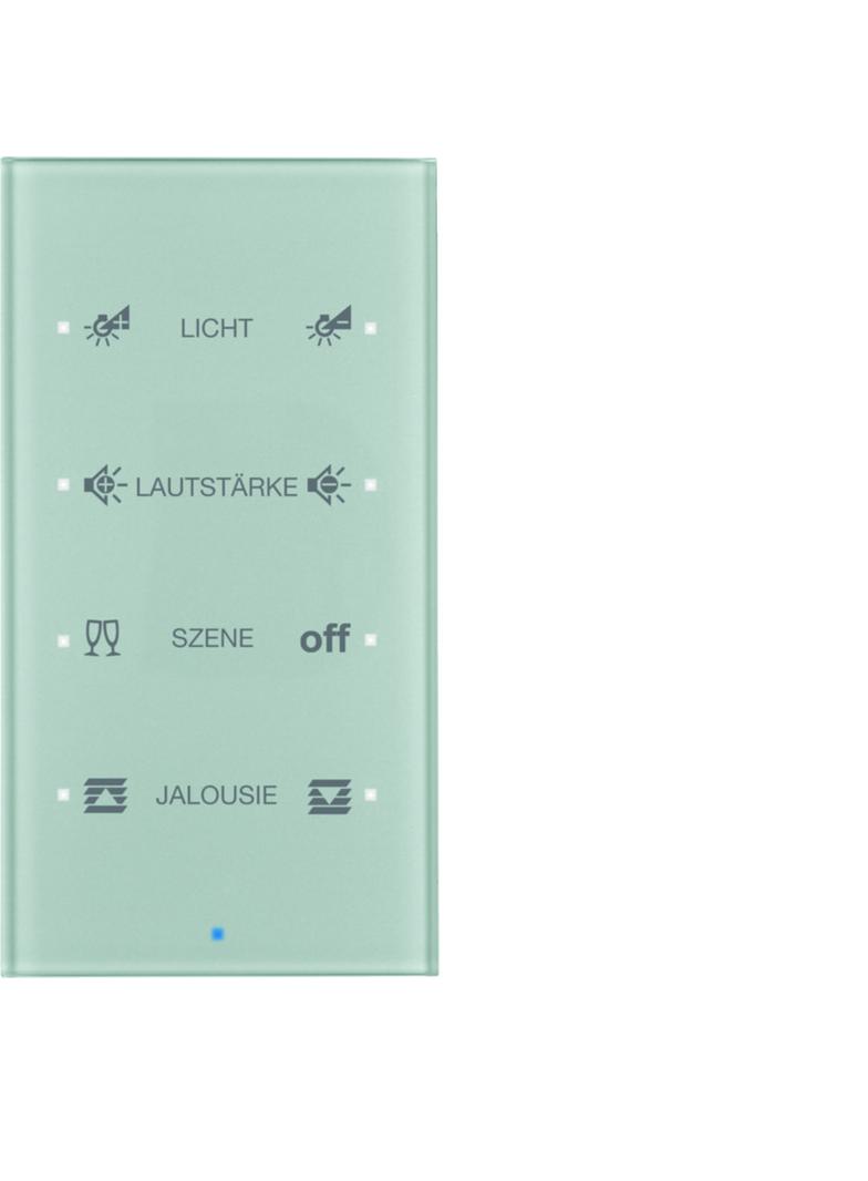 BERKER KNX TS Sensor dotykowy poczwórny konfigurowalny szkło aluminium 75144134 HAGER