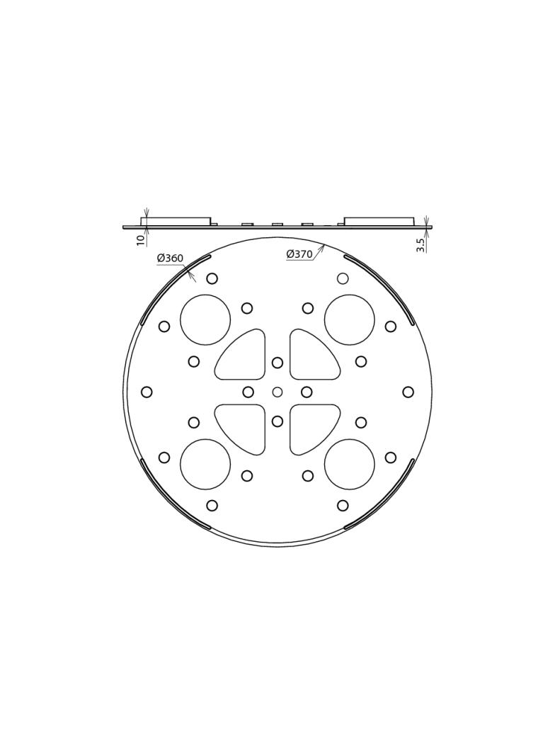 Podkładka EVA (kopolimer) do podstawy betonowej 102 010 / 102 002 (kolor czarny)