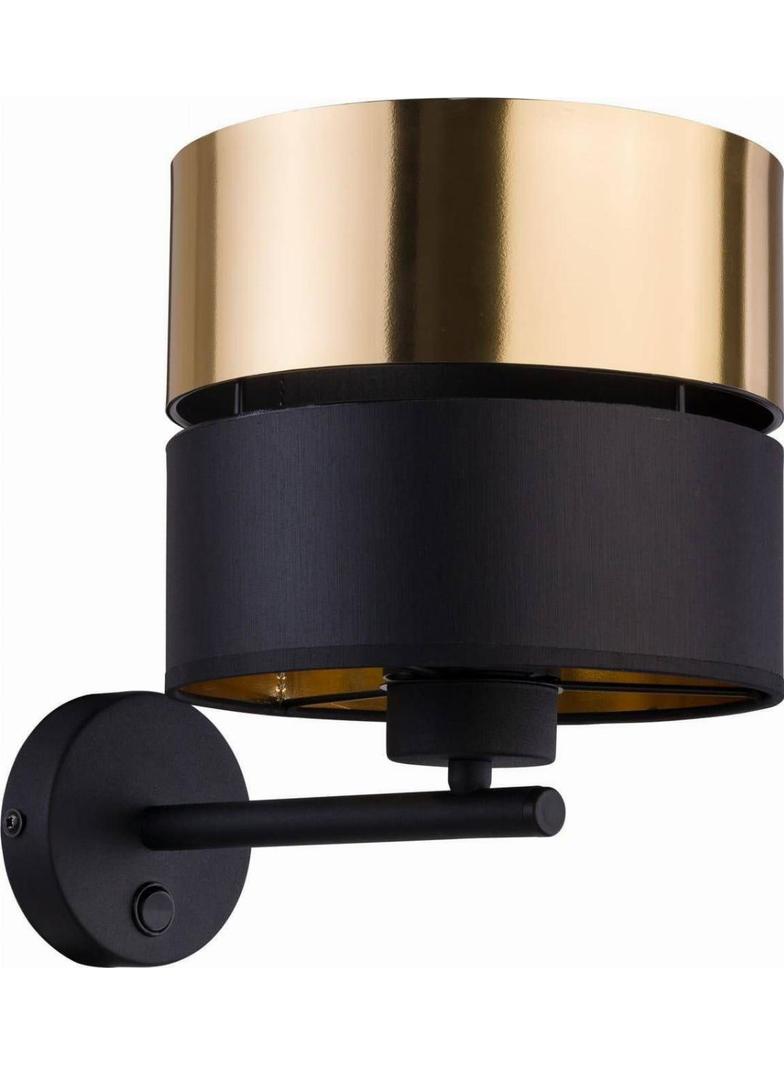 TK-Lighting kinkiet Hilton 1xE27 max 60W  czarna/złota