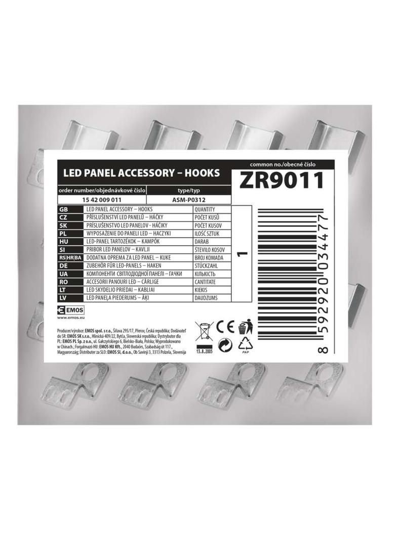 Haczyki do LED PANEL 120x30 ZR9011 EMOS