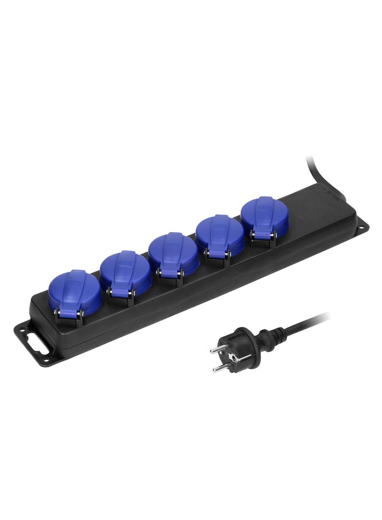 Przedłużacz warsztatowy bryzgoszczelny IP44 5 gniazda IP44 przewód gumowy H05RR-F 3x1,5mm2 OR-AE-131