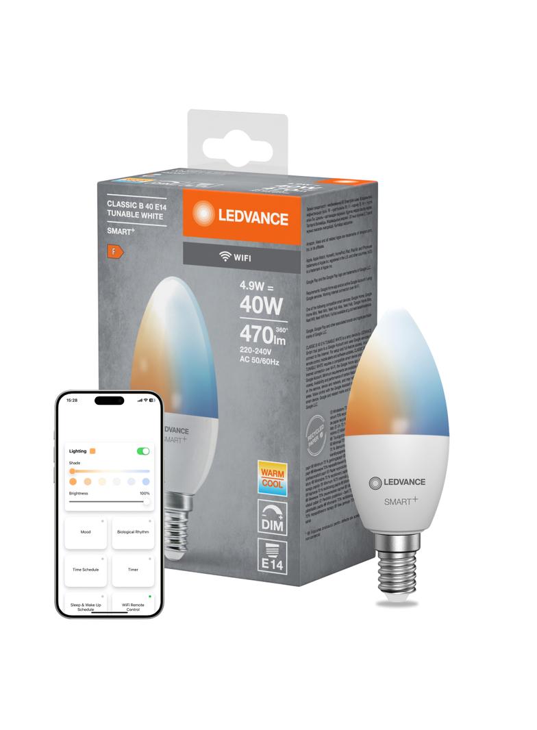 Lampa LED SMARTWIFI B40 4,9W/827230VTWFRE144X1 LEDV