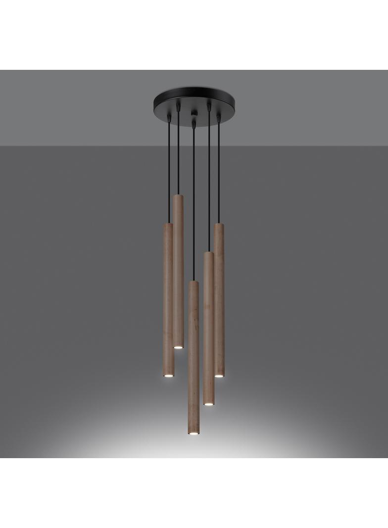 Sollux Lampa wisząca PASTELO 5P drewno SL.1270
