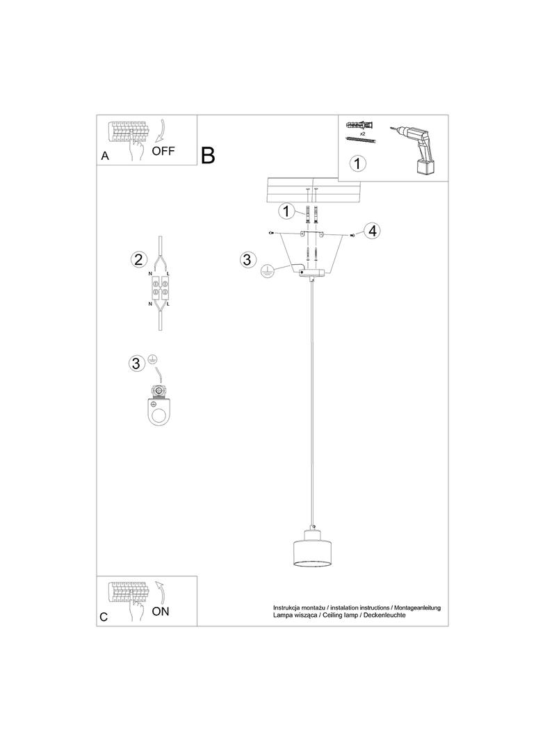 Sollux Lampa wisząca SAVAR 1 czarna SL.1132