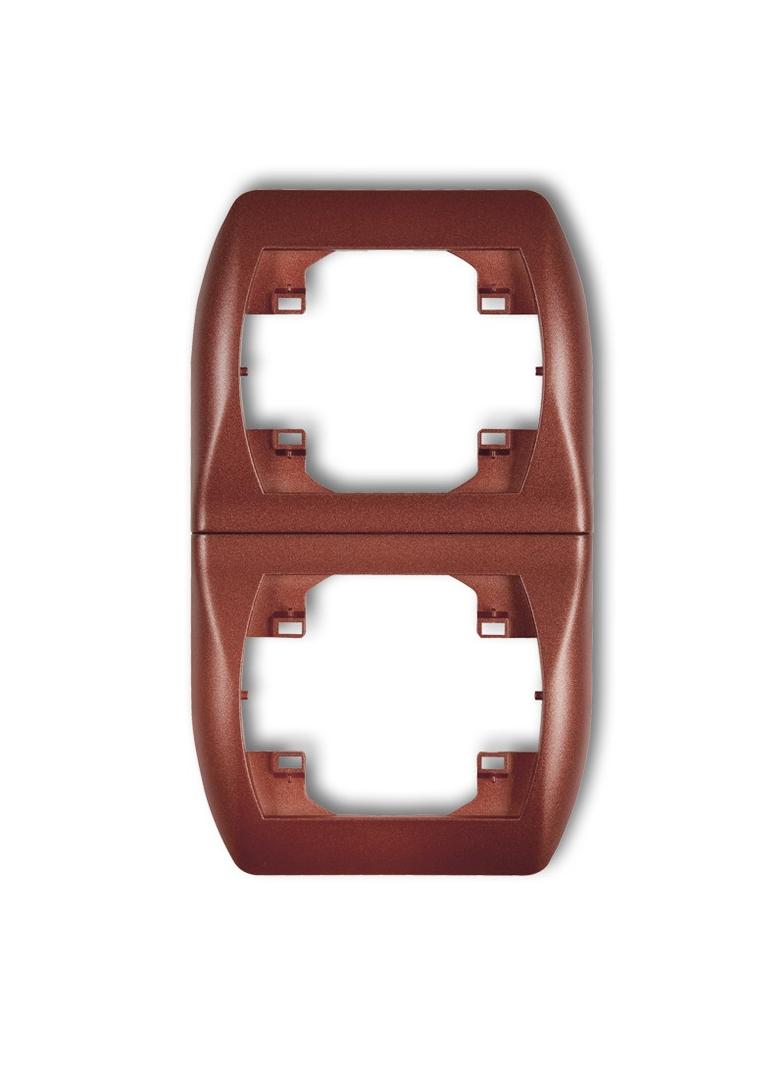 TREND Ramka pionowa podwójna brązowy metalik