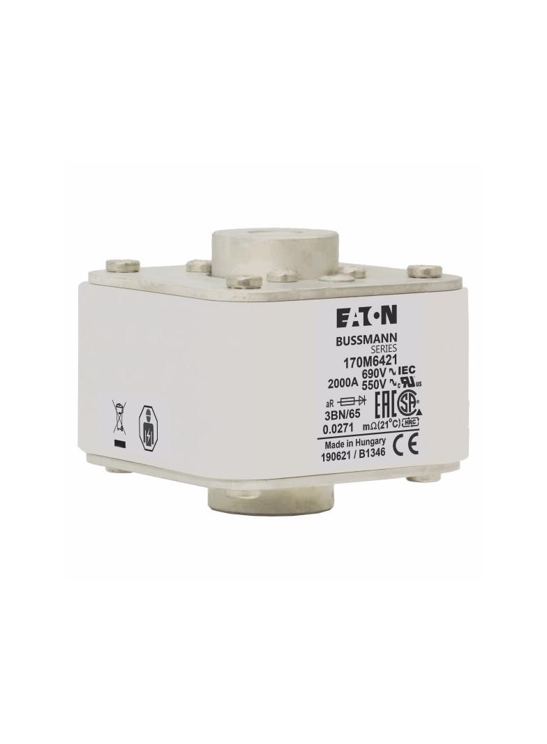 FUSE 2000A 550V 3BN/65 AR UR Wkładka szybka 2000A AC 550V rozmiar 3 76x92x53 mm aR IEC UL 170M6421 E