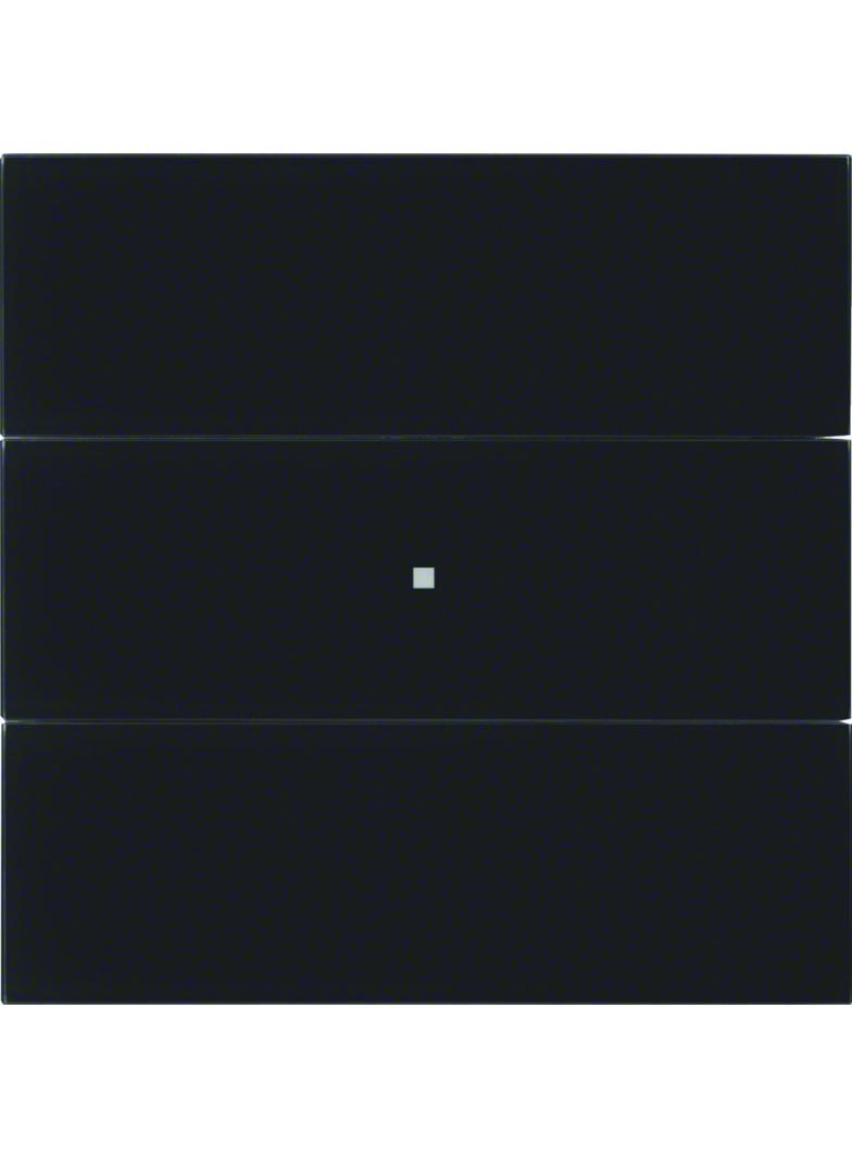 BERKER B.IQ Przycisk potrójny standard szkło czarne 75163092 HAGER