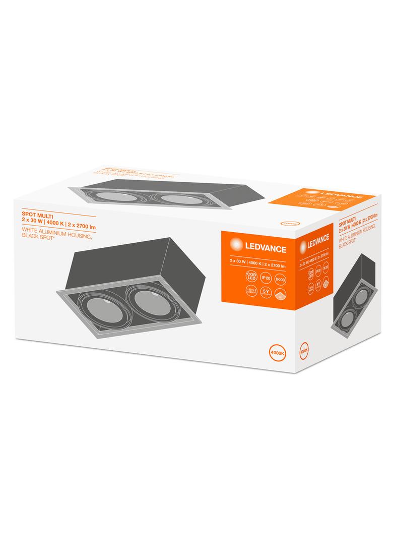 Oprawa SPOT MULTI 2x30W 4000K FL WT BK