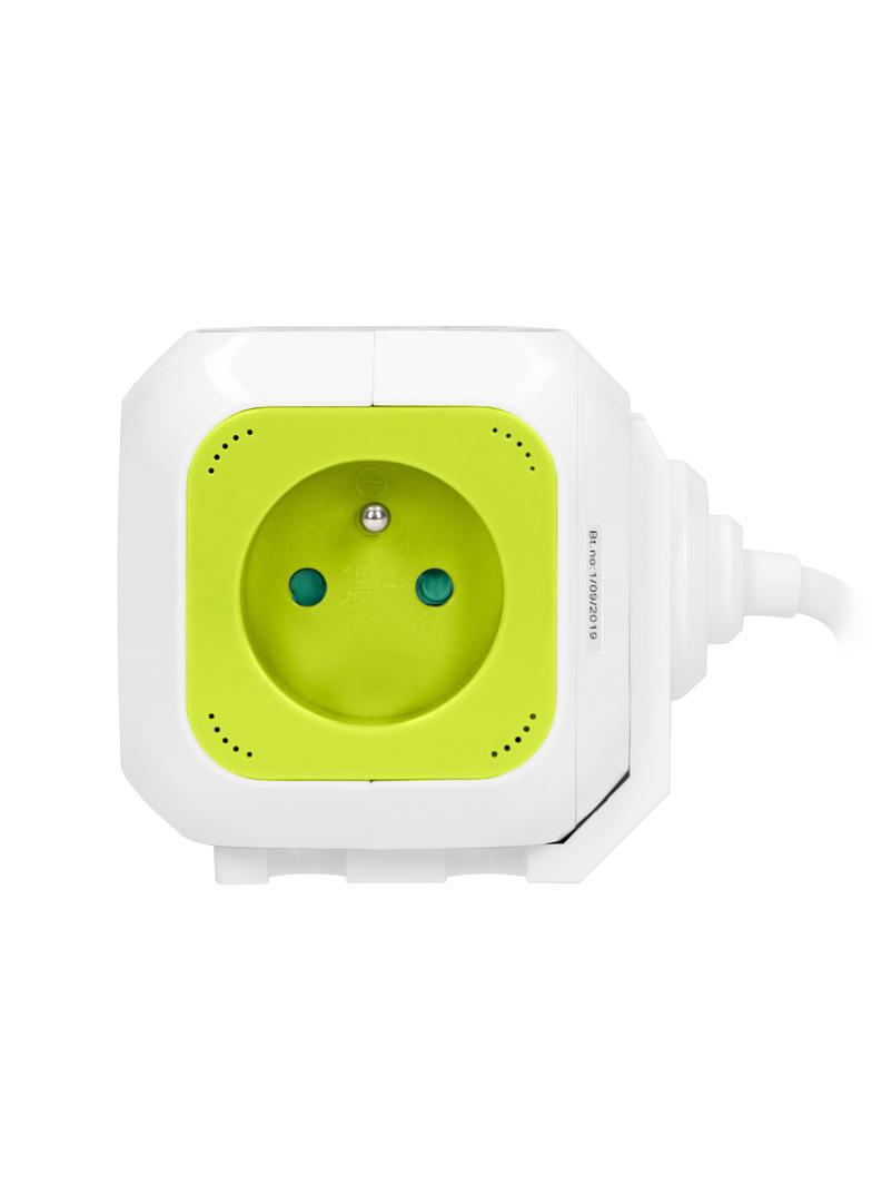 Przedłużacz Kostka 4x2P+Z 2xUSB H05VV-F 3x1mm2 1,4m limonkowy OR-AE-13144/L ORNO