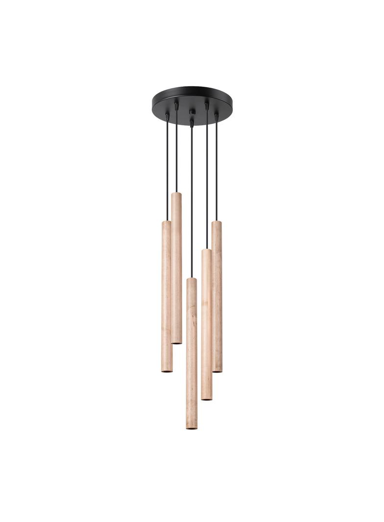Sollux Lampa wisząca PASTELO 5P drewno SL.1270