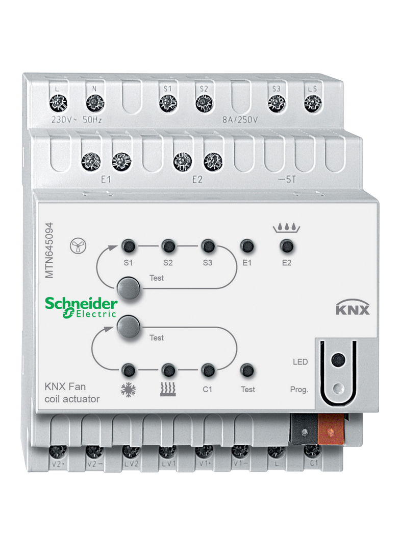 Schneider Electric KNX aktor fan-coila REG-K 230V jasnoszary