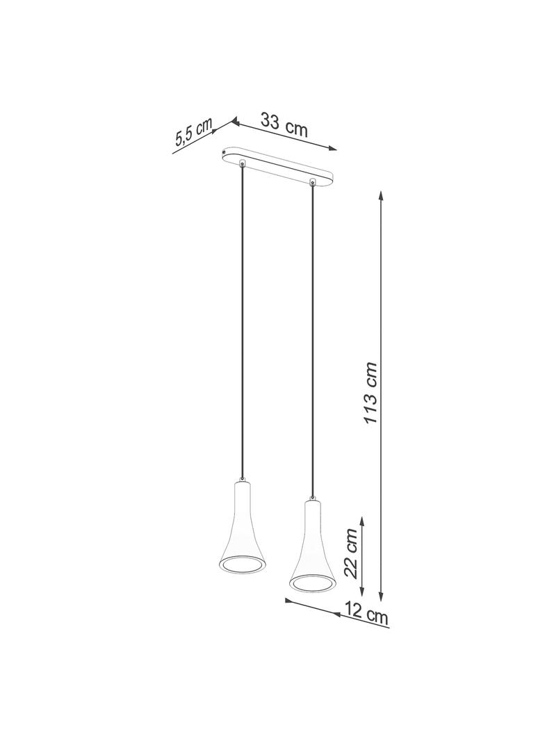 Sollux Lampa wisząca REA 2 beton SL.1224