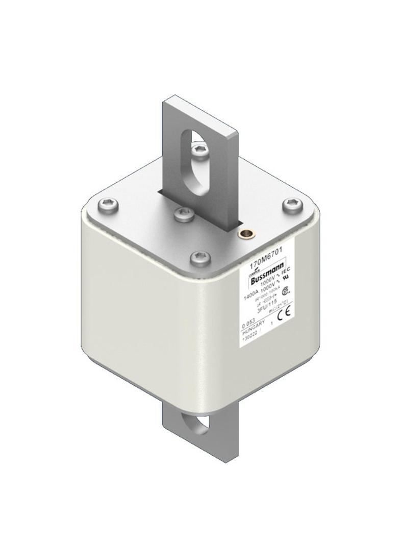 FUSE 1250A 1000V 3FU/115 AR CU Wkładka szybka 1250A AC 1000V rozmiar 3 76x92x159 mm aR IEC, 170M6700