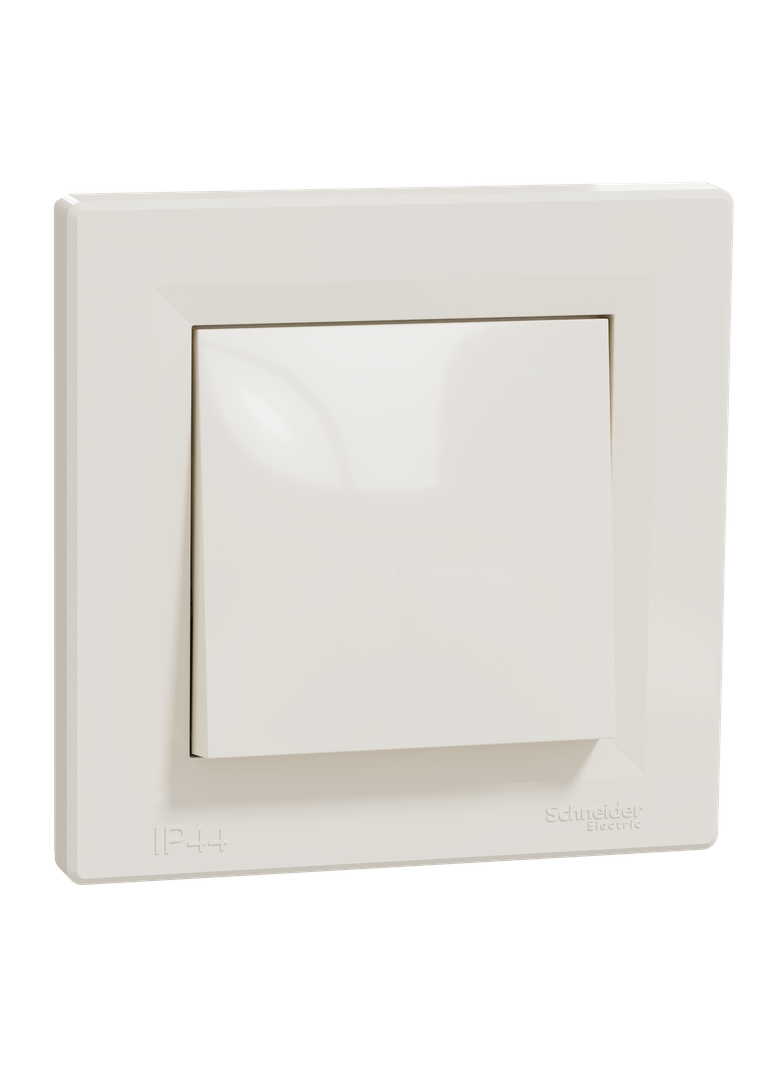 Asfora, łącznik 1-biegunowy, IP44, krem