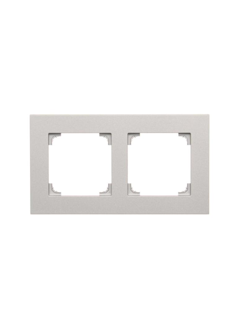 Simon 55 Ramka podwójna 2-krotna LINE Aluminium mat TR2/143 KONTAKT