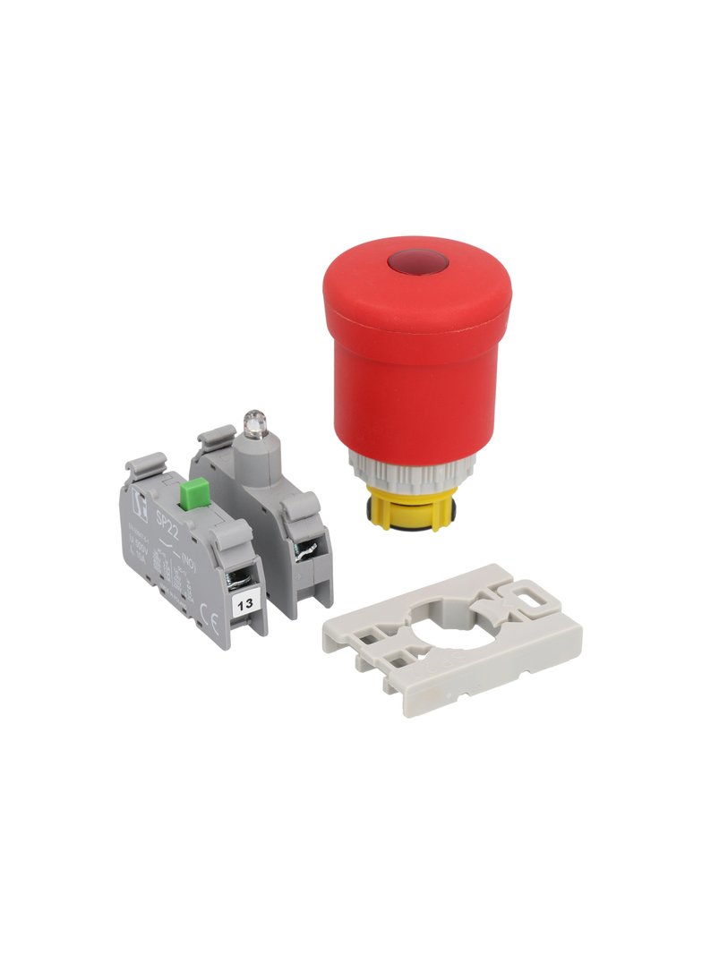 PRZYCISK BEZP. PODŚWIETLANY 1ZW 1ROZ STANDARD