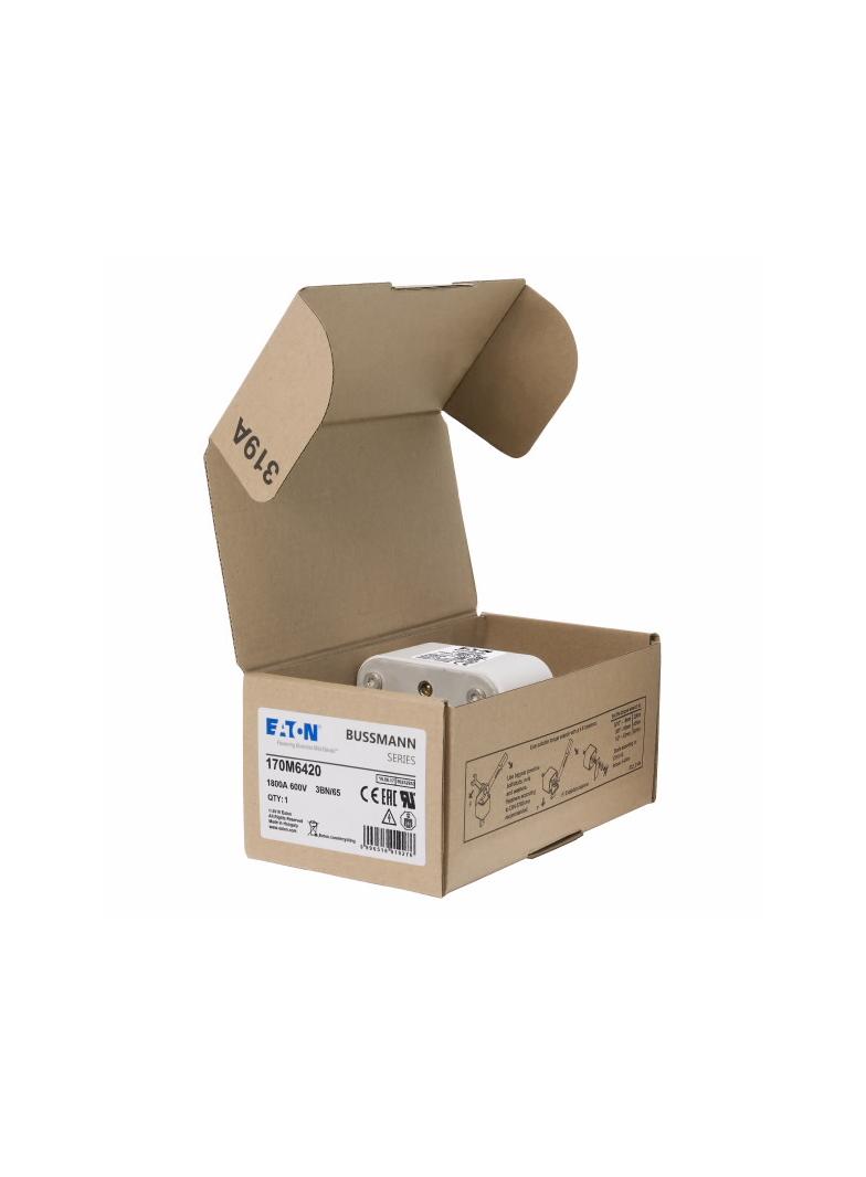 FUSE 1800A 600V 3BN/65 AR UR Wkładka szybka 1800A AC 600V rozmiar 3 76x92x53 mm aR IEC UL 170M6420 E